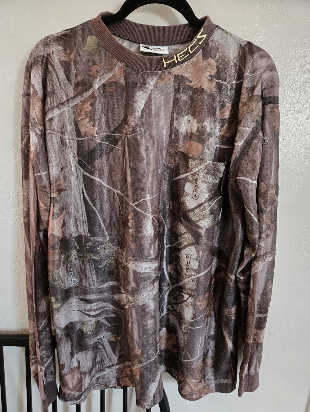 Hecs Hunting Stealth Screen Camo Carbon Base Layer Long Sleeve Shirt
